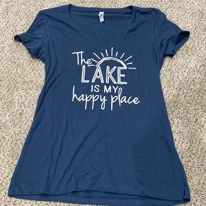 New lake is my happy place shirt! V-neck.